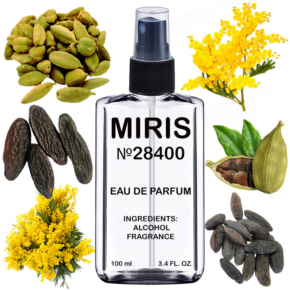 MIRIS No. 28400, Mimosa Cardamom, Long-Lasting Unisex Eau de Parfum for Women & Men, Spray 100 ml