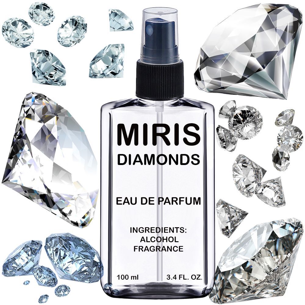 MIRIS Diamonds, Longue duree Unisexe Eau de Parfum pour Femme et Homme, Vaporisateur 100 ml