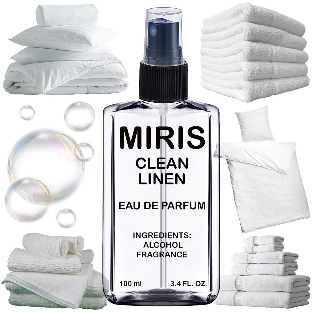 MIRIS Clean Linen, Longue duree Unisexe Eau de Parfum pour Femme et Homme, Vaporisateur 100 ml