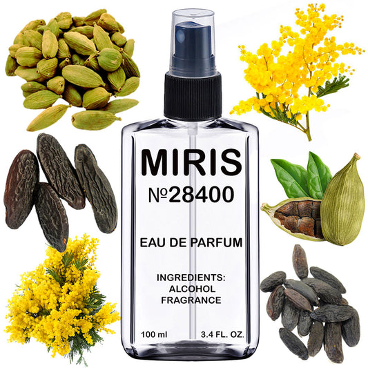 MIRIS No. 28400, Mimosa Cardamom, Long-Lasting Unisex Eau de Parfum for Women & Men, Spray 100 ml