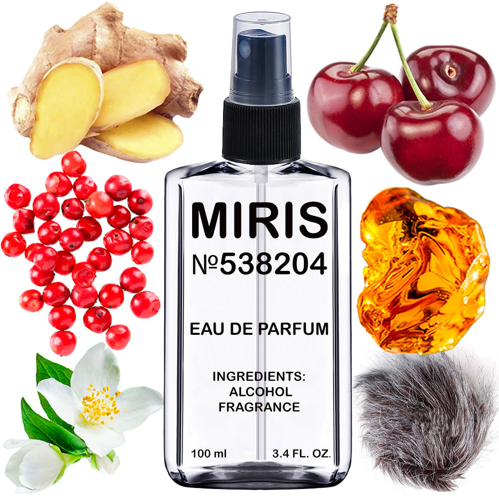 MIRIS No. 538204, Electric Cherry, Longue duree Unisexe Eau de Parfum pour Femme et Homme, Vaporisateur 100 ml