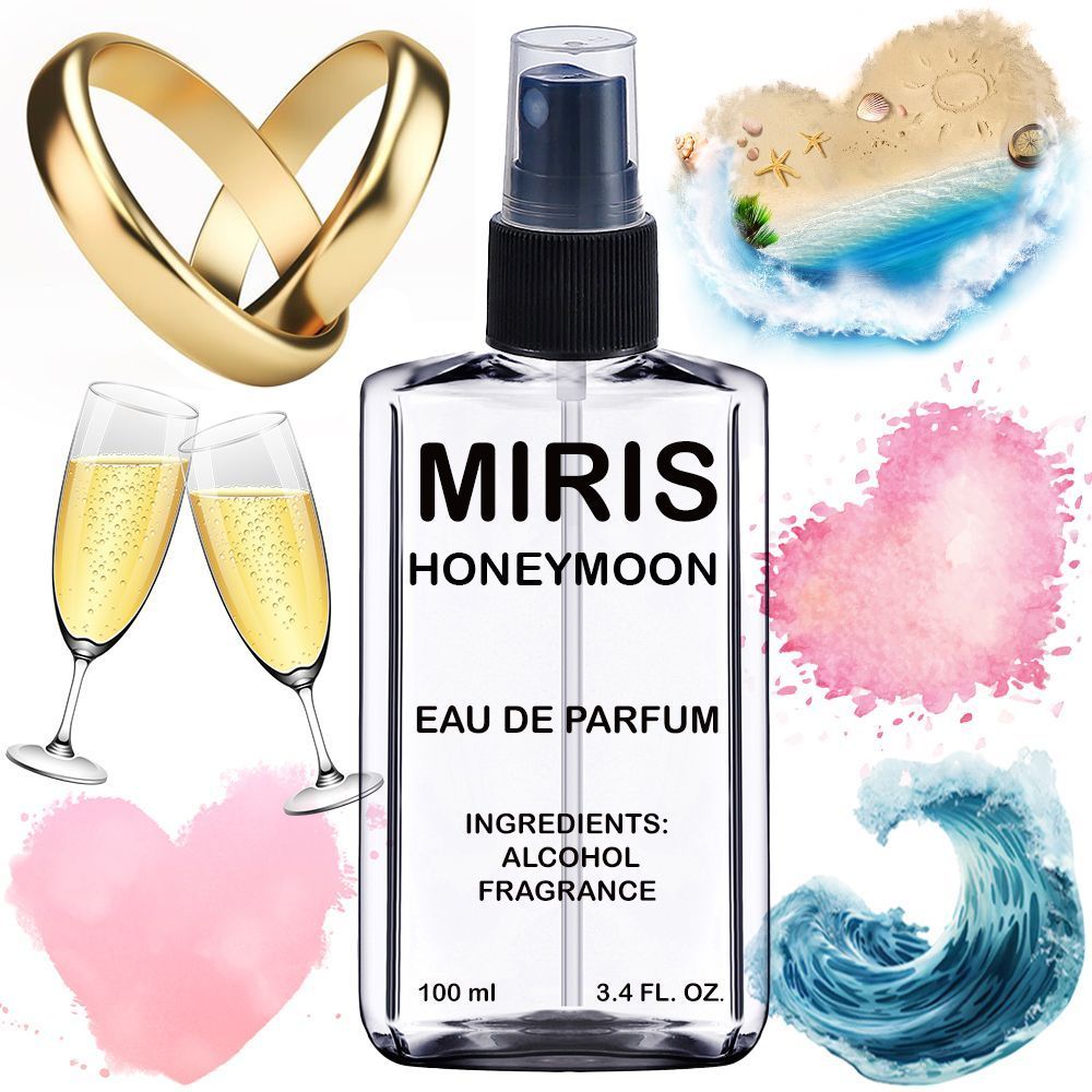 MIRIS Honeymoon, Longue duree Unisexe Eau de Parfum pour Femme et Homme, Vaporisateur 100 ml