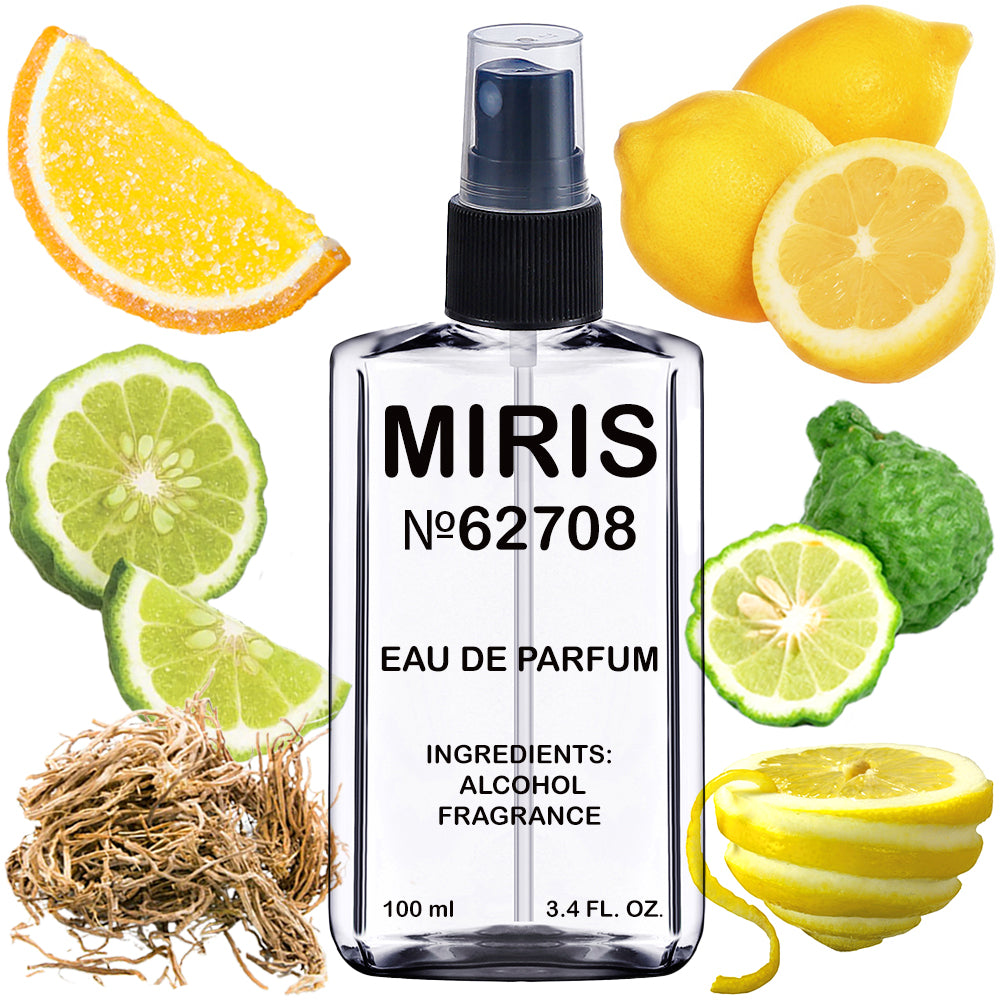 MIRIS No. 62708, Vetiver Lemon Bergamot, Longue duree Unisexe Eau de Parfum pour Femme et Homme, Vaporisateur 100 ml
