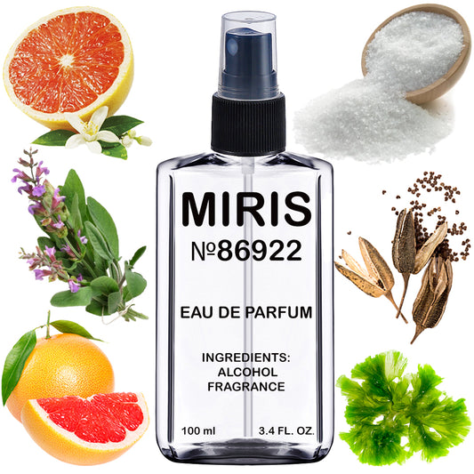 MIRIS No. 86922, Wood Sage & Sea Salt, Longue duree Unisexe Eau de Parfum pour Femme et Homme, Vaporisateur 100 ml